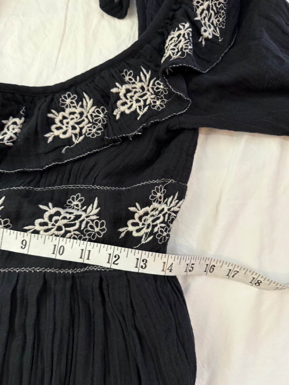 FREE PEOPLE Lovers Lane Maxi Dress Black Embroidered S - Picture 11 of 13